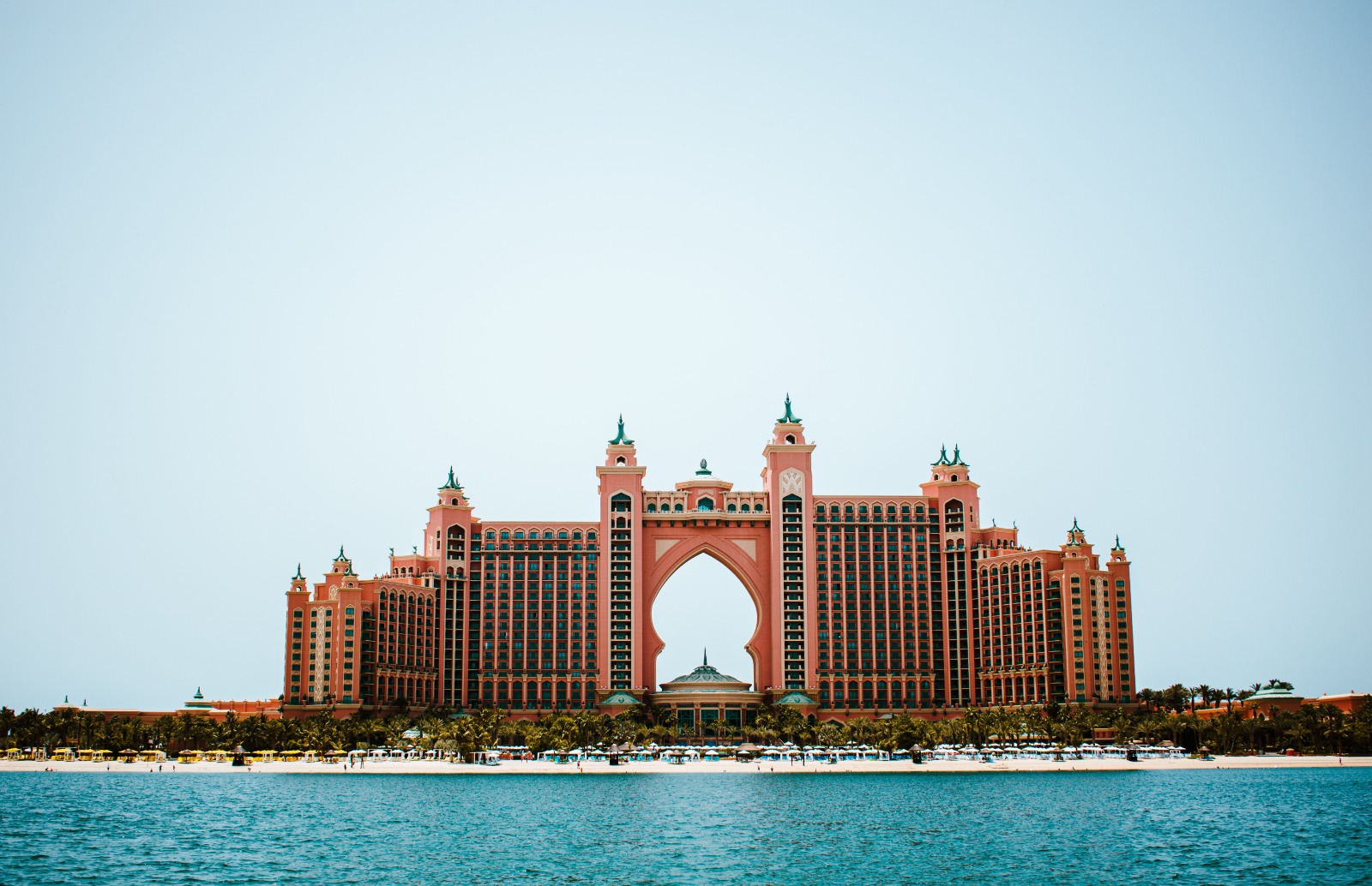 Grand resort rising beside the sea